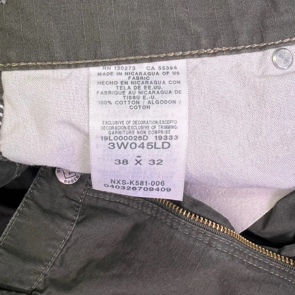 Wrangler Riggs Workwear Pants Mens 38x32 Green Ripstop Utility Painter Carpenter
